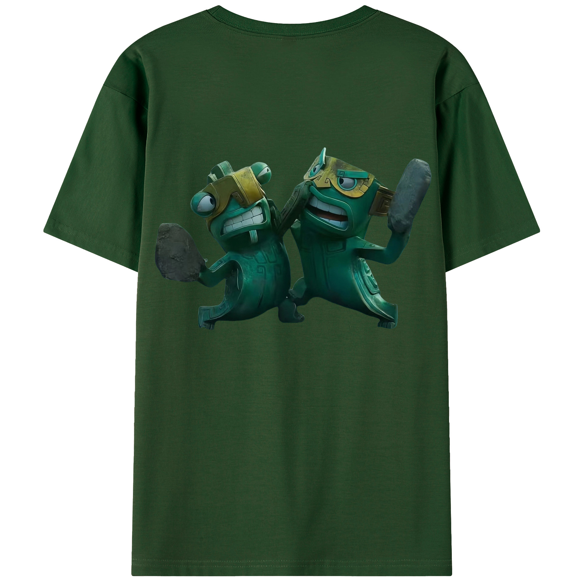 （画像用） Ne Zha 2 ナタ 魔童の大暴れ 綿100％半袖Tシャツ（背面プリント）